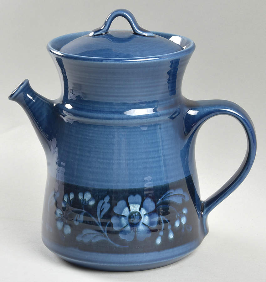 San Clemente Laguna Blue Coffee Pot & Lid by Metlox - Poppytrail - Vernon-1