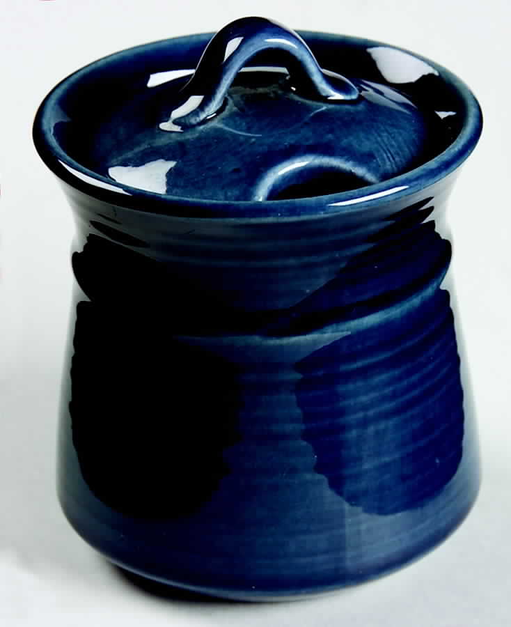 San Clemente Laguna Blue Sugar Bowl & Lid by Metlox - Poppytrail - Vernon-1