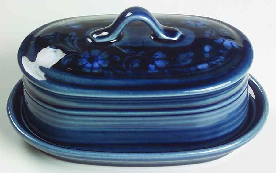 San Clemente Laguna Blue 1/4 Lb Covered Butter by Metlox - Poppytrail - Vernon-1