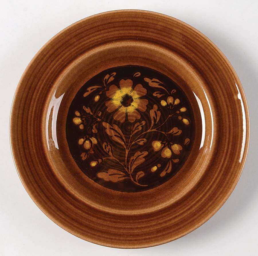 San Clemente Hacienda La Casa Brown Salad Plate by Metlox - Poppytrail - Vernon-1