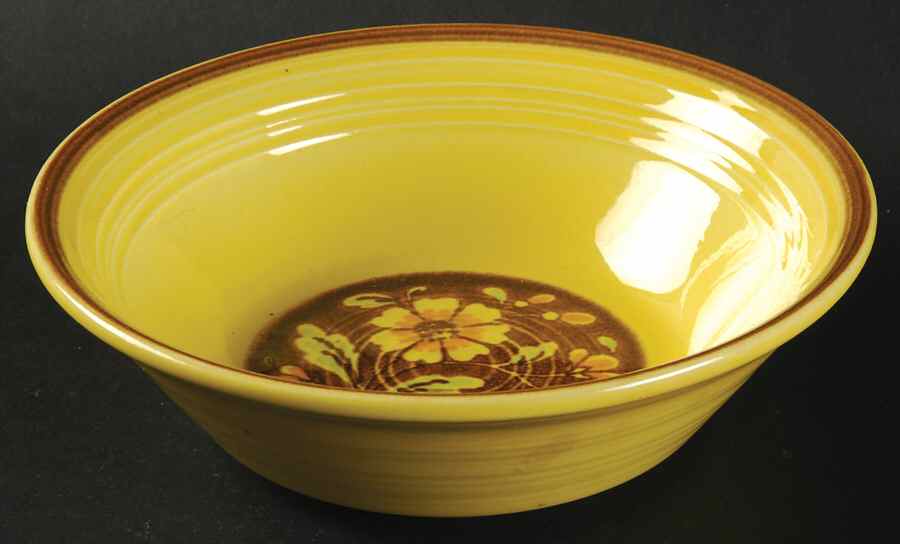 San Clemente Spanish Yellow Coupe Cereal Bowl by Metlox - Poppytrail - Vernon-1