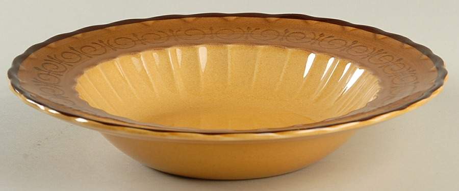 San Fernando Gold Rim Soup Bowl by Metlox - Poppytrail - Vernon-1