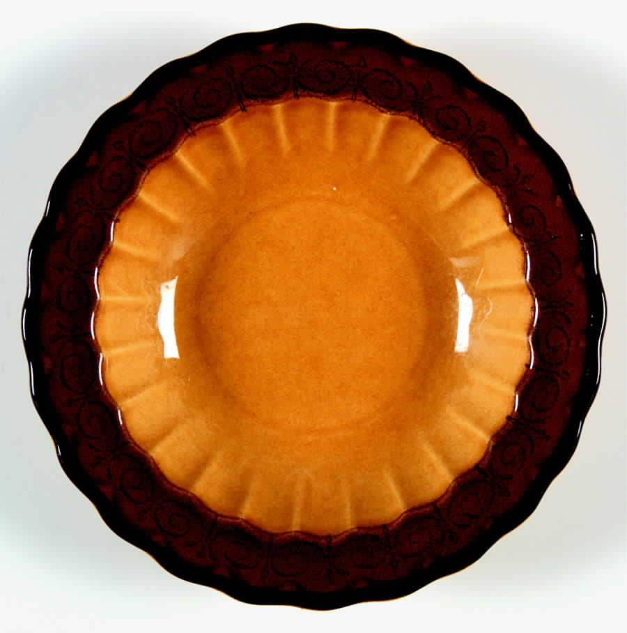 San Fernando Gold Rim Fruit/Dessert (Sauce) Bowl by Metlox - Poppytrail - Vernon-1