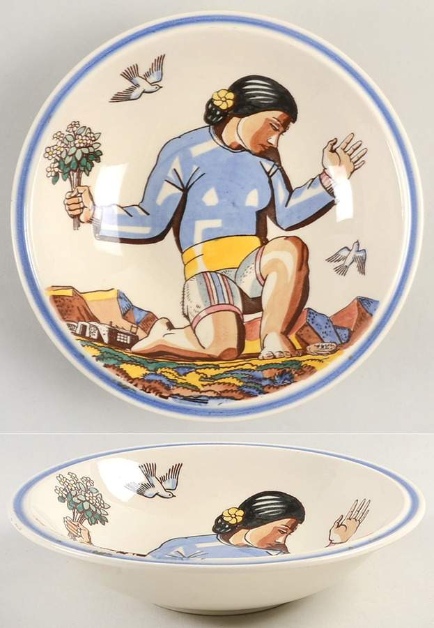 Salamina 8" Round Vegetable Bowl by Metlox - Poppytrail - Vernon-1
