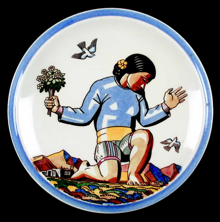Salamina Large Luncheon Plate by Metlox - Poppytrail - Vernon-1