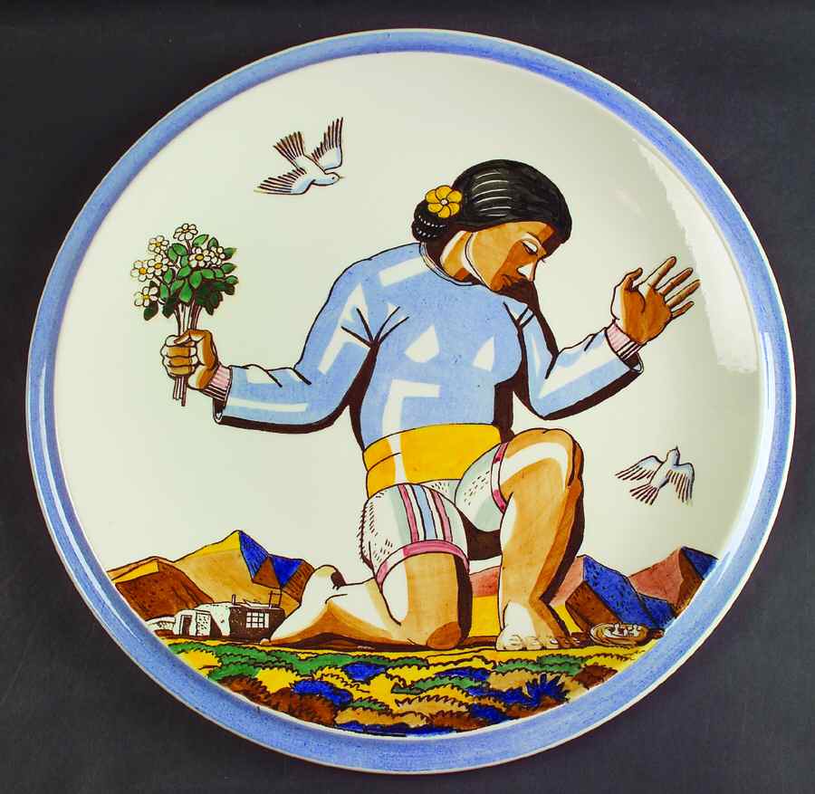 Salamina 16" Chop Plate (Round Platter) by Metlox - Poppytrail - Vernon-1