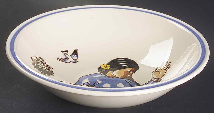 Salamina 9" Round Vegetable Bowl by Metlox - Poppytrail - Vernon-1