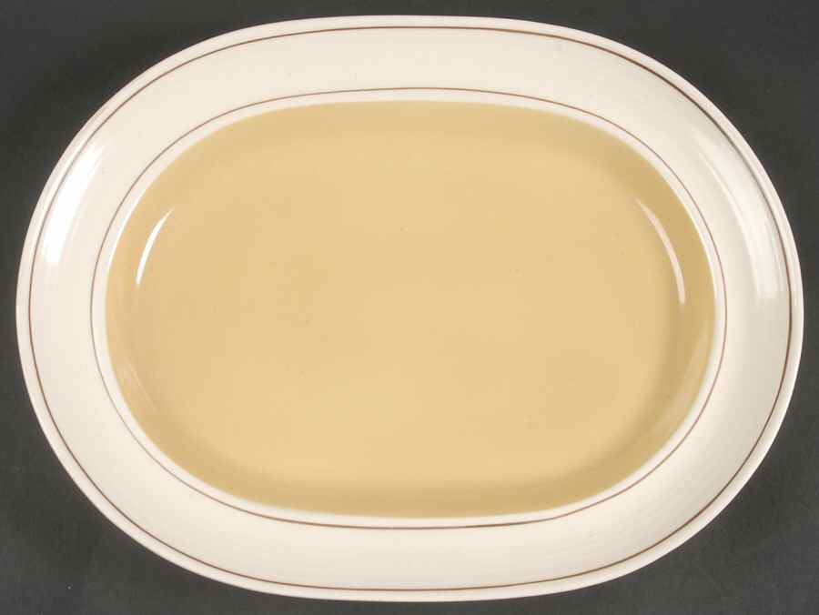 Sandflower 13" Oval Serving Platter by Metlox - Poppytrail - Vernon-1