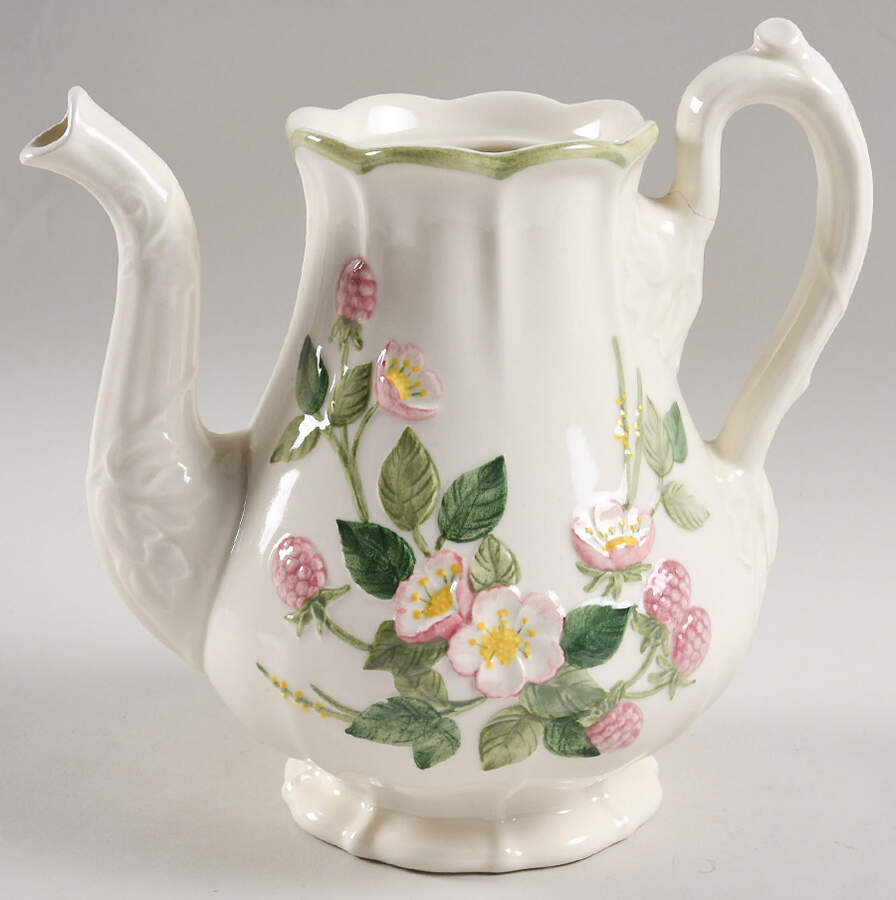 Sculptured Berry Coffee Pot No Lid by Metlox - Poppytrail - Vernon-1