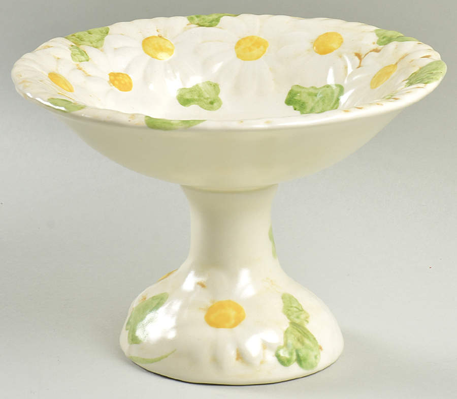 Sculptured Daisy Round Compote (Height X Width) by Metlox - Poppytrail - Vernon-1