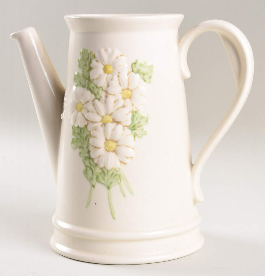 Sculptured Daisy Coffee Pot No Lid by Metlox - Poppytrail - Vernon-1