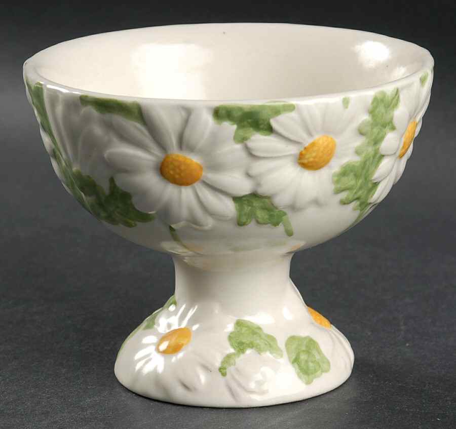 Sculptured Daisy Candy Jar No Lid by Metlox - Poppytrail - Vernon-1