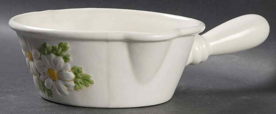 Sculptured Daisy Open Sauce Boat by Metlox - Poppytrail - Vernon-1