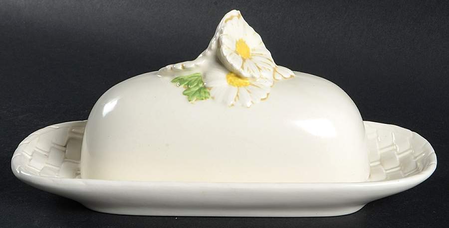 Sculptured Daisy 1/4 Lb Covered Butter by Metlox - Poppytrail - Vernon-1