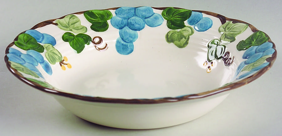 Sculptured Grape Rim Soup Bowl by Metlox - Poppytrail - Vernon-1