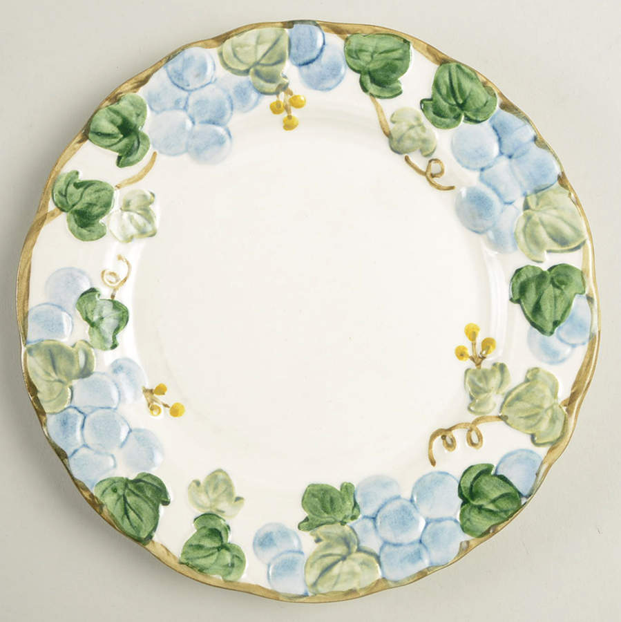 Sculptured Grape Salad Plate by Metlox - Poppytrail - Vernon-1