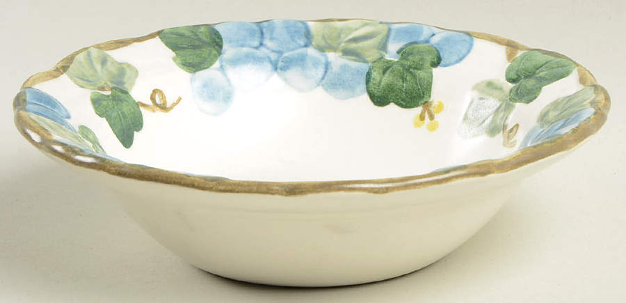 Sculptured Grape Rim Fruit/Dessert (Sauce) Bowl by Metlox - Poppytrail - Vernon-1