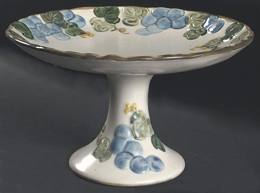Sculptured Grape Round Compote (Height X Width) by Metlox - Poppytrail - Vernon-1