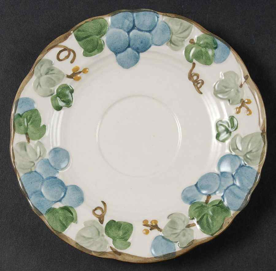 Sculptured Grape Saucer by Metlox - Poppytrail - Vernon-1