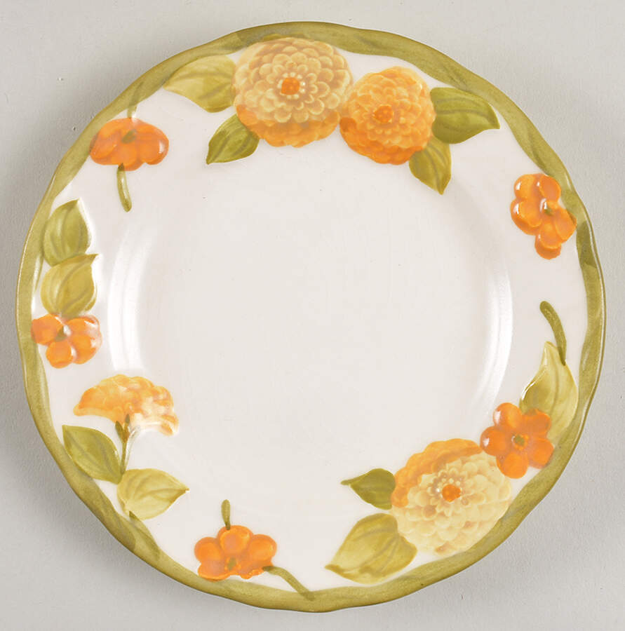 Sculptured Zinnia Bread & Butter Plate by Metlox - Poppytrail - Vernon-1