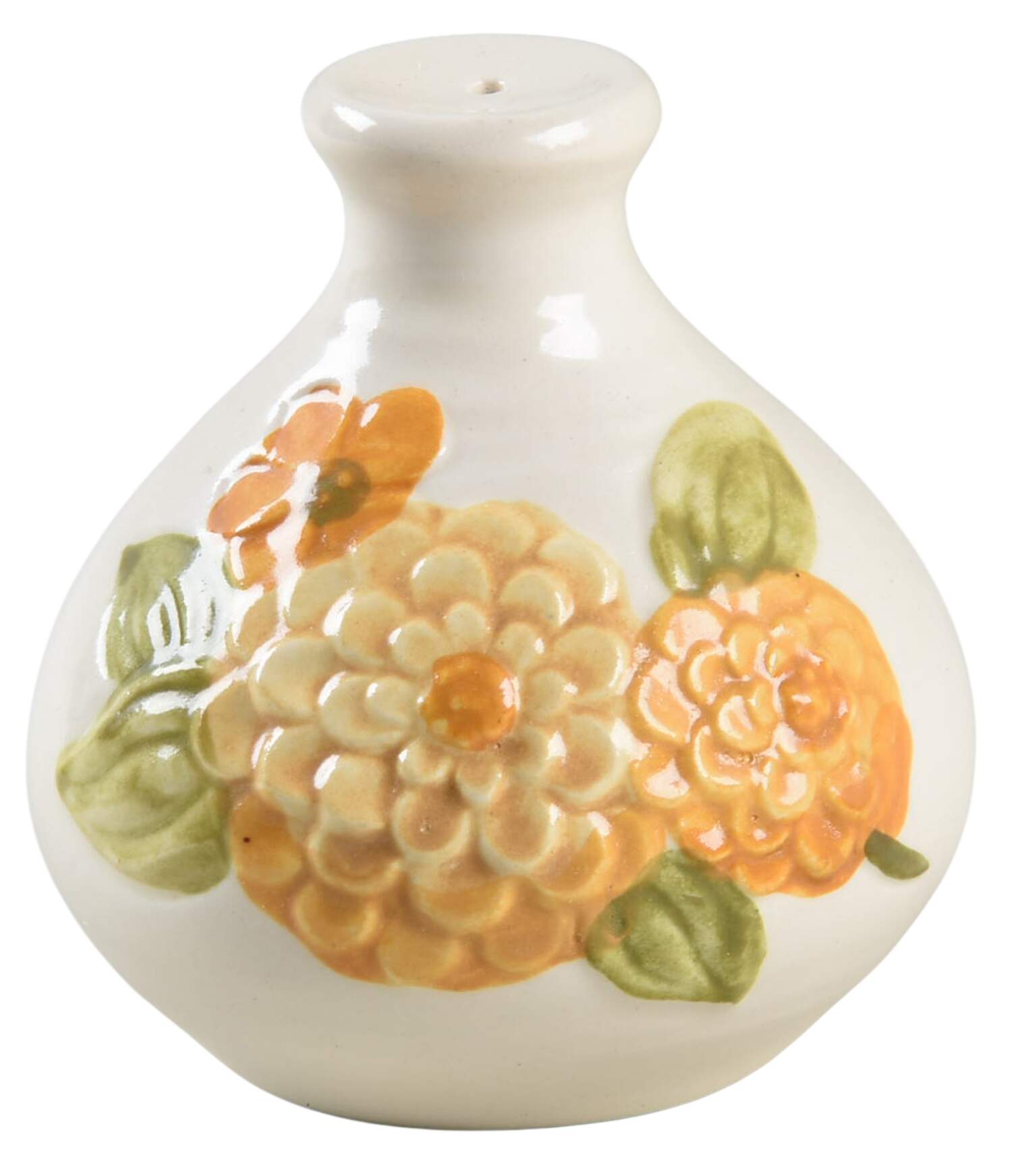 Sculptured Zinnia Pepper Shaker by Metlox - Poppytrail - Vernon-1