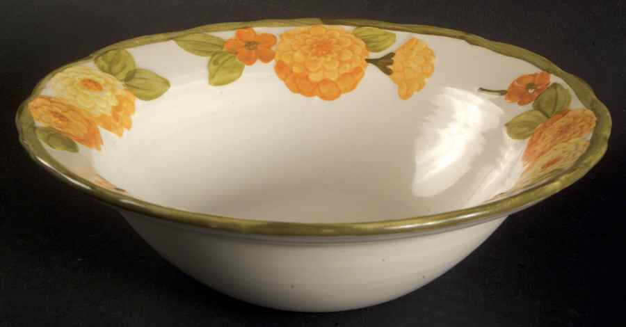 Sculptured Zinnia Rim Cereal Bowl by Metlox - Poppytrail - Vernon-1