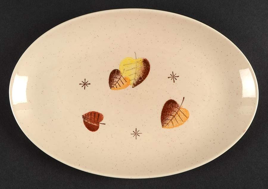 Sherwood 9" Oval Serving Platter by Metlox - Poppytrail - Vernon-1