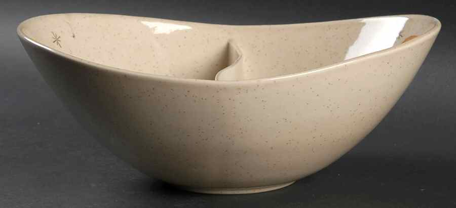 Sherwood 9" Oval Divided Vegetable Bowl by Metlox - Poppytrail - Vernon-1