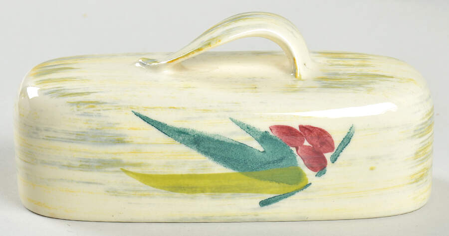Shadow Leaf Lid for 1/4 Lb Butter by Metlox - Poppytrail - Vernon-1