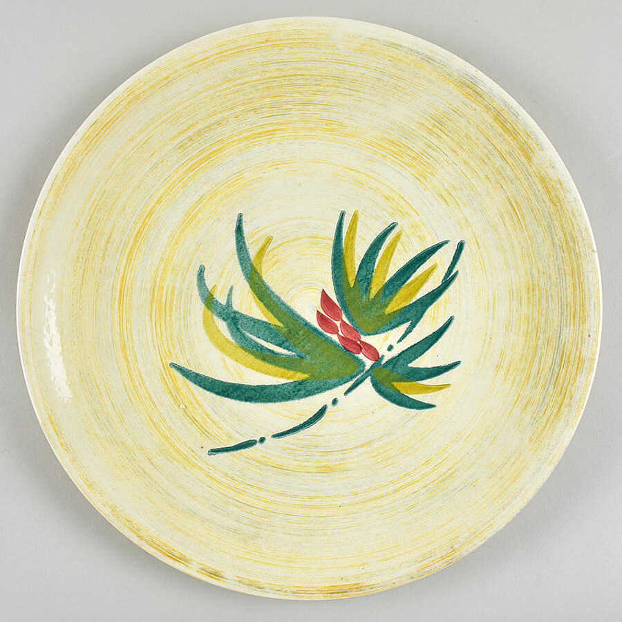 Shadow Leaf 13" Chop Plate (Round Platter) by Metlox - Poppytrail - Vernon-1