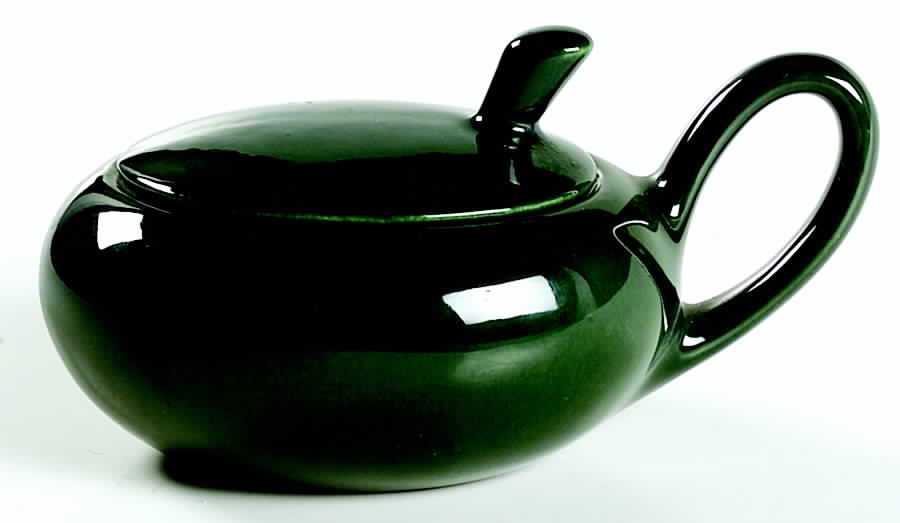 Shoreline Green Sugar Bowl & Lid by Metlox - Poppytrail - Vernon-1