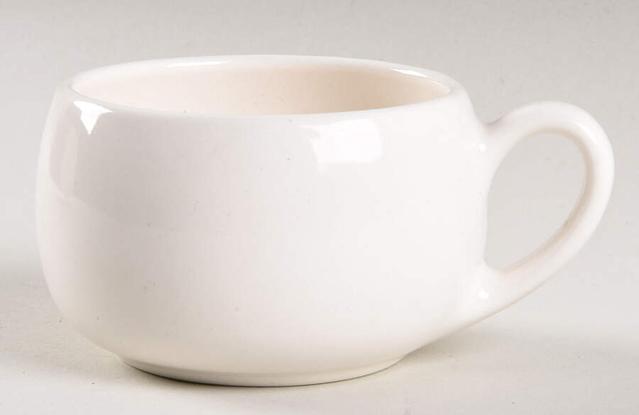 Shoreline White Flat Cup by Metlox - Poppytrail - Vernon-1