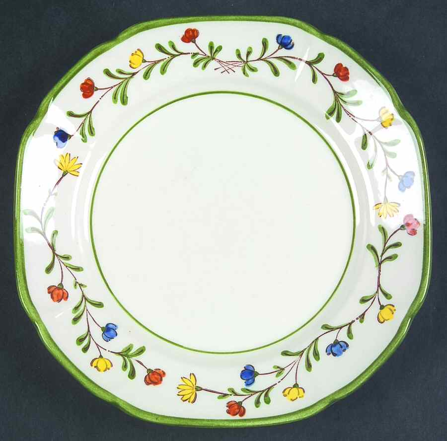 Spring Garland Square Salad Plate by Metlox - Poppytrail - Vernon-1