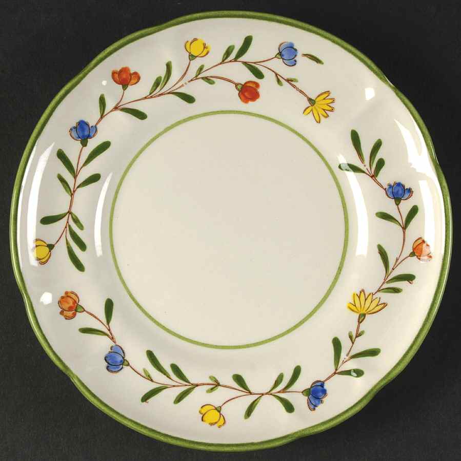 Spring Garland Bread & Butter Plate by Metlox - Poppytrail - Vernon-1