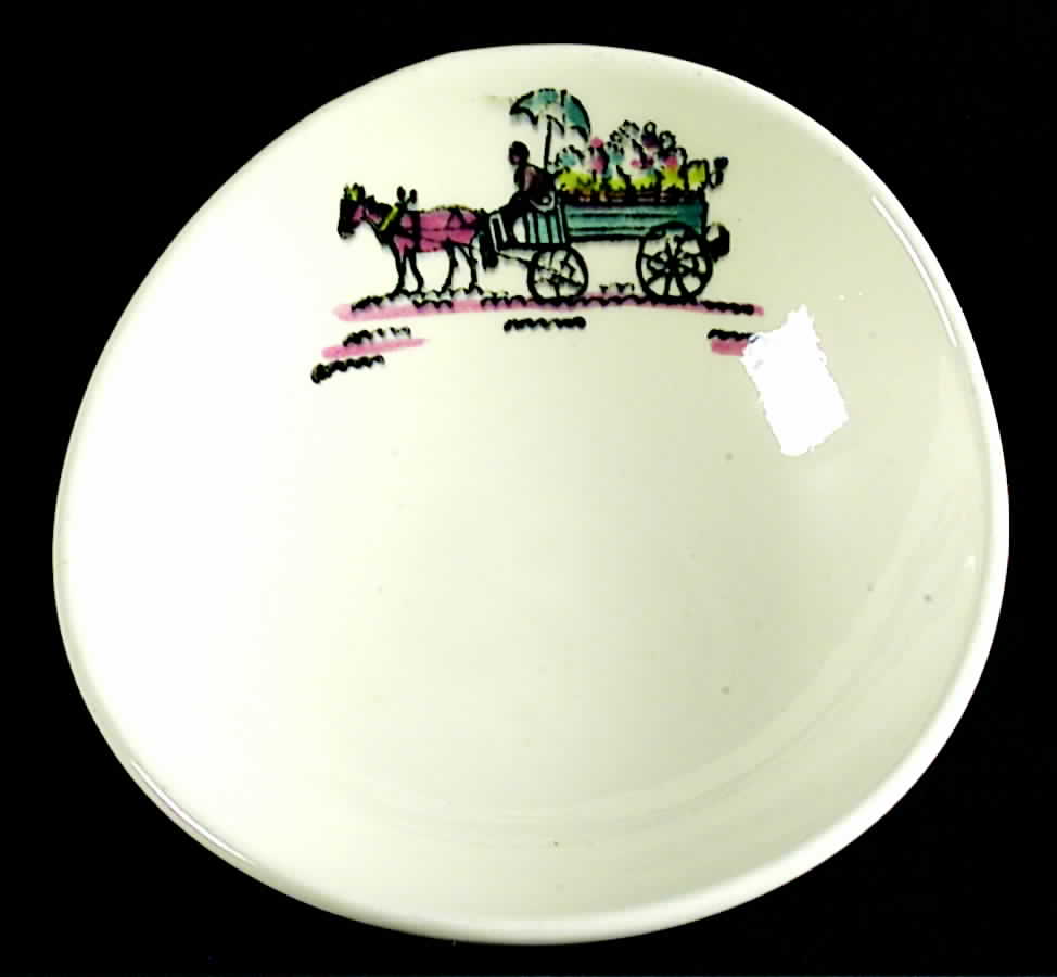 Street Scene Fruit/Dessert (Sauce) Bowl by Metlox - Poppytrail - Vernon-1