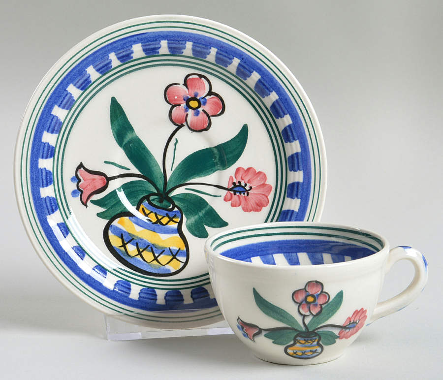 T631 Flat Demitasse Cup & Saucer Set by Metlox - Poppytrail - Vernon-1