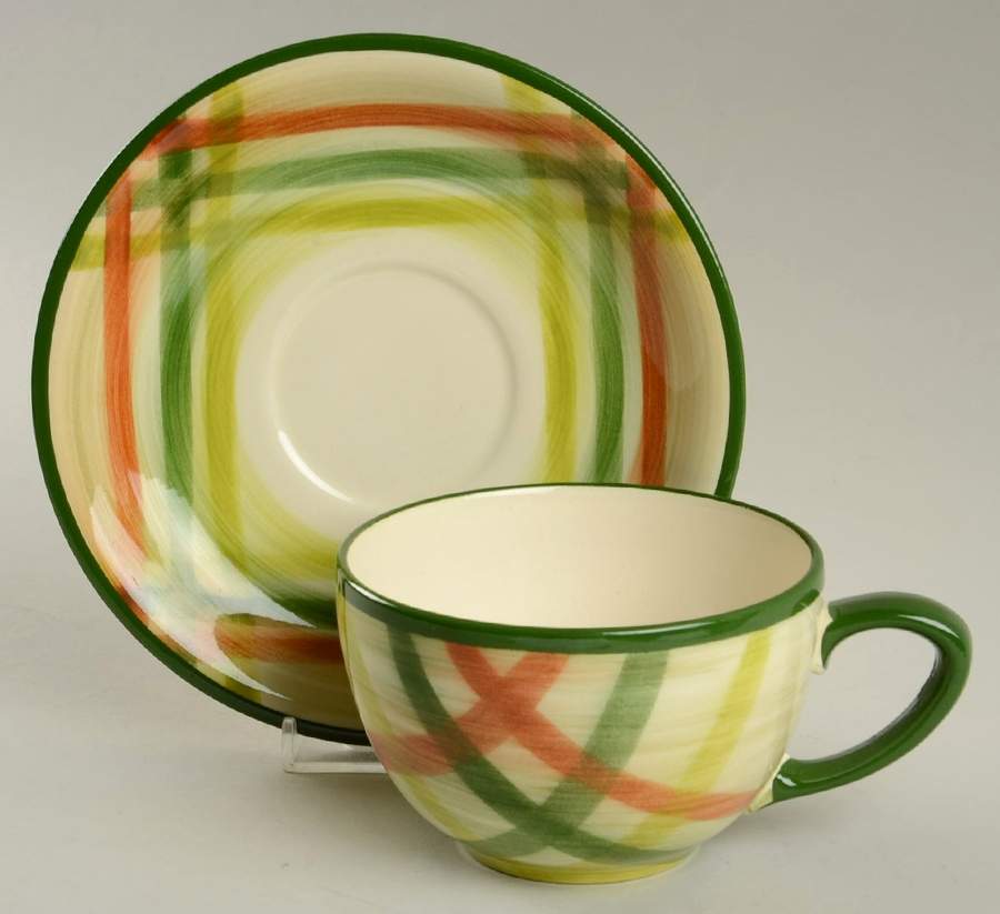 Tam O'shanter Jumbo Cup & Saucer Set by Metlox - Poppytrail - Vernon-1