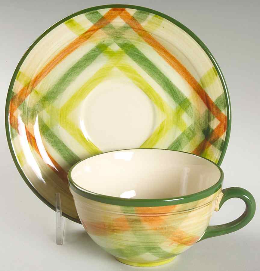 Tam O'shanter Flat Cup & Saucer Set by Metlox - Poppytrail - Vernon-1