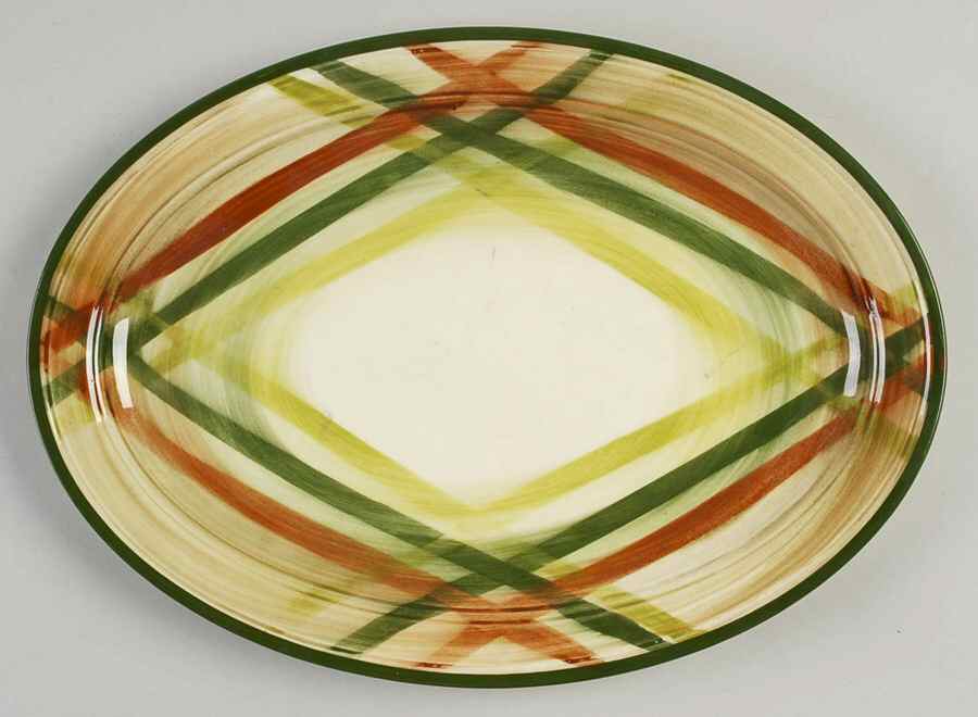 Tam O'shanter 14" Oval Serving Platter by Metlox - Poppytrail - Vernon-1