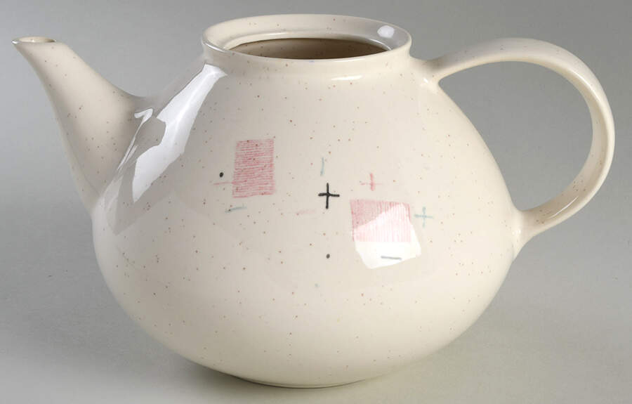 Tickled Pink Teapot No Lid by Metlox - Poppytrail - Vernon-1