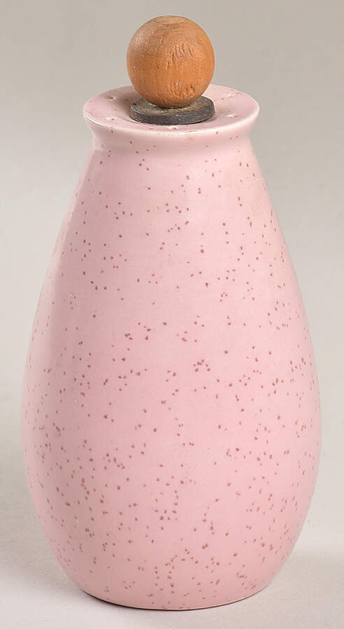 Tickled Pink Salt Shaker & Cork Stopper Top by Metlox - Poppytrail - Vernon-1