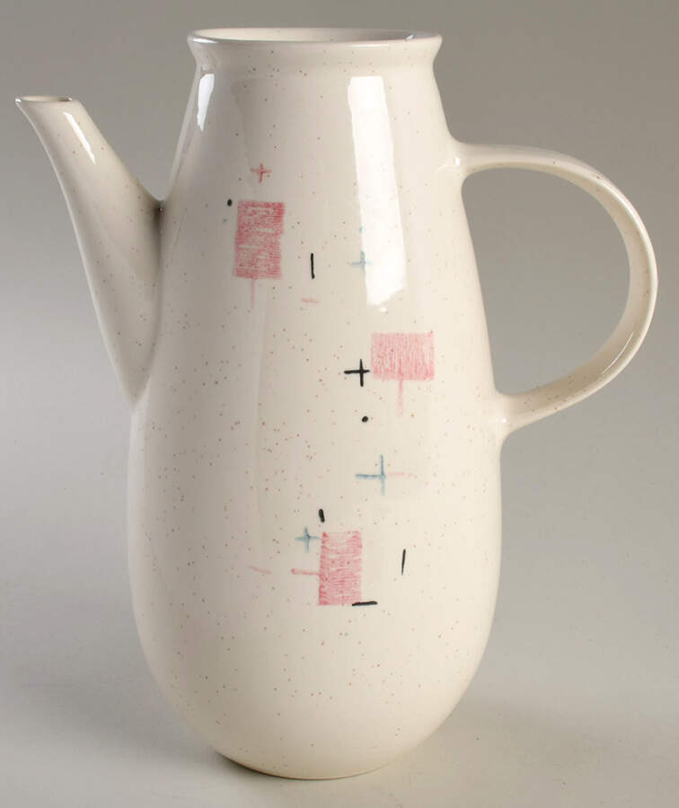 Tickled Pink Coffee Pot No Lid by Metlox - Poppytrail - Vernon-1