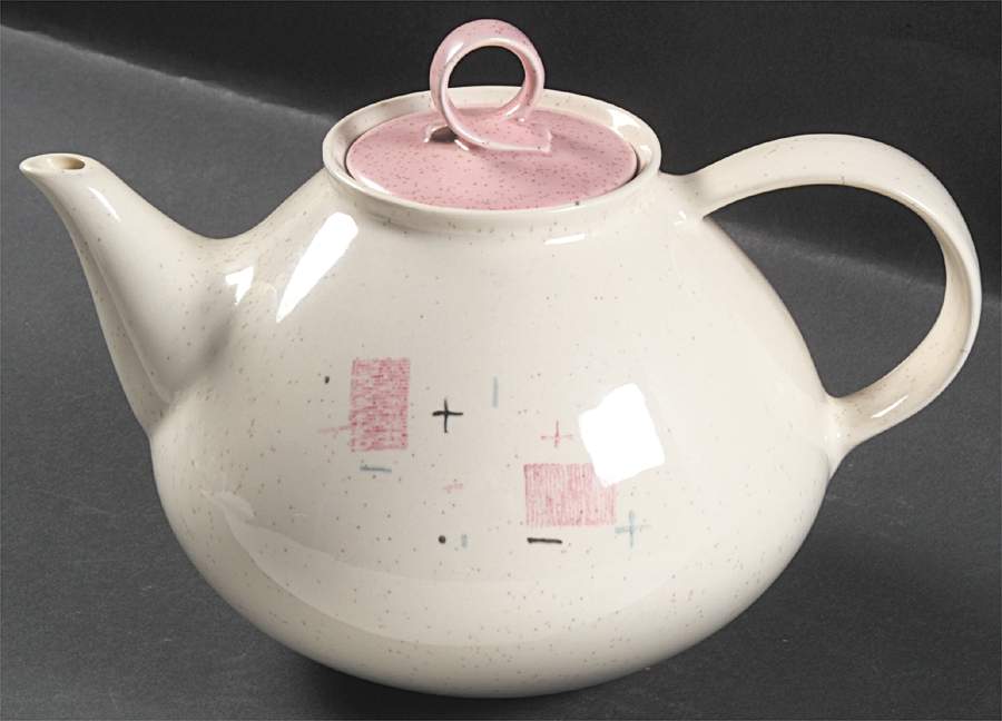 Tickled Pink Teapot & Lid by Metlox - Poppytrail - Vernon-1