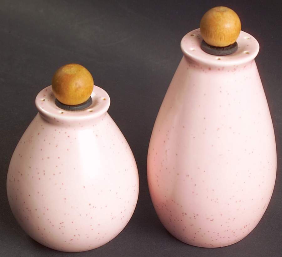 Tickled Pink Salt & Pepper & Cork Stopper Tops by Metlox - Poppytrail - Vernon-1