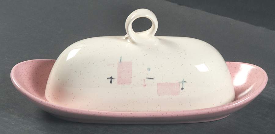 Tickled Pink 1/4 Lb Covered Butter by Metlox - Poppytrail - Vernon-1