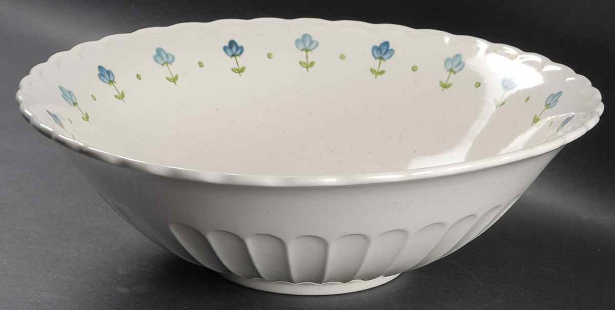True Blue 12" Large Salad Serving Bowl by Metlox - Poppytrail - Vernon-1