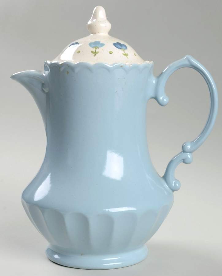 True Blue Coffee Pot & Lid by Metlox - Poppytrail - Vernon-1
