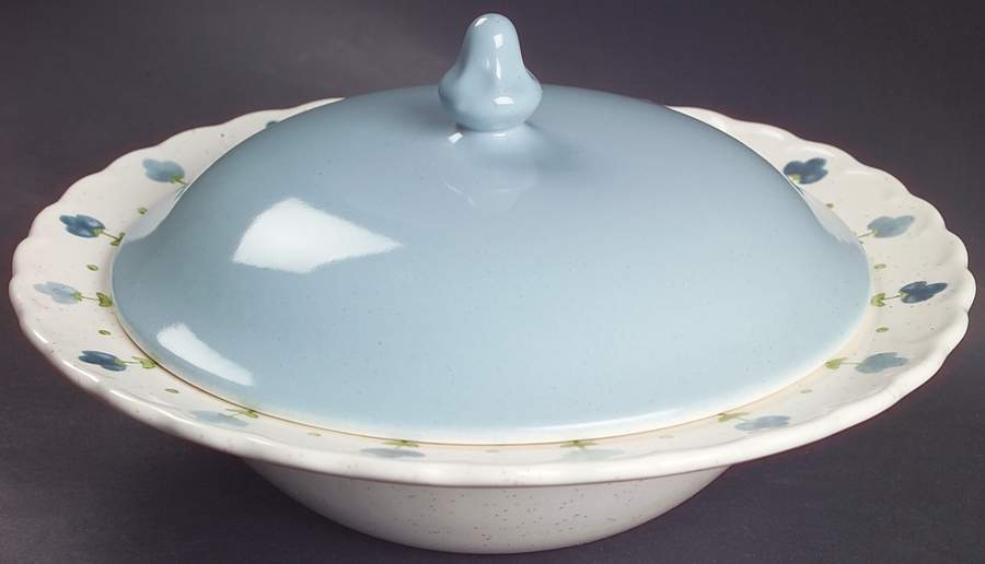 True Blue Round Covered Vegetable by Metlox - Poppytrail - Vernon-1
