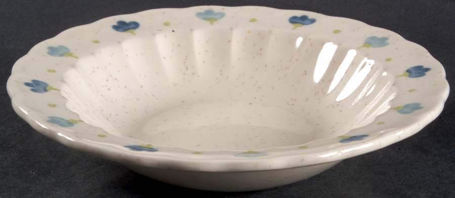 True Blue Rim Fruit/Dessert (Sauce) Bowl by Metlox - Poppytrail - Vernon-1