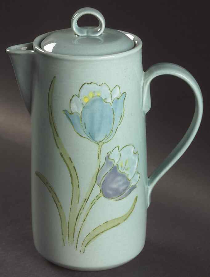Tulips Coffee Pot & Lid by Metlox - Poppytrail - Vernon-1